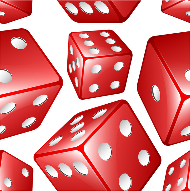 Dices seamless background - Vector, Image