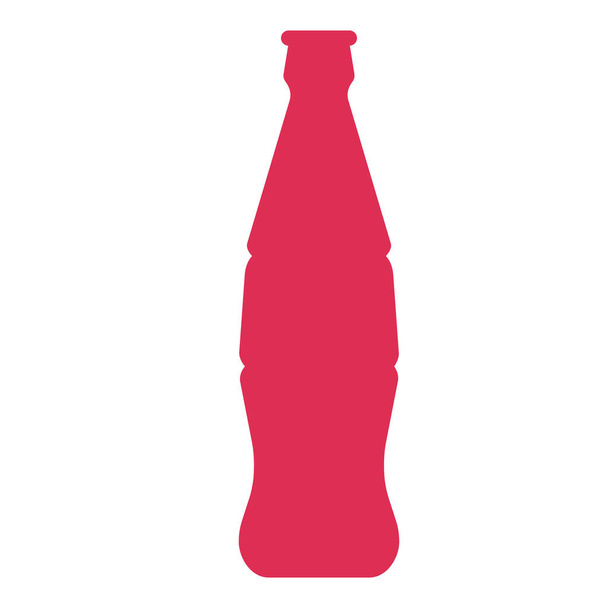 garrafa cola ícone de refrigerante em estilo sólido - Vetor, Imagem