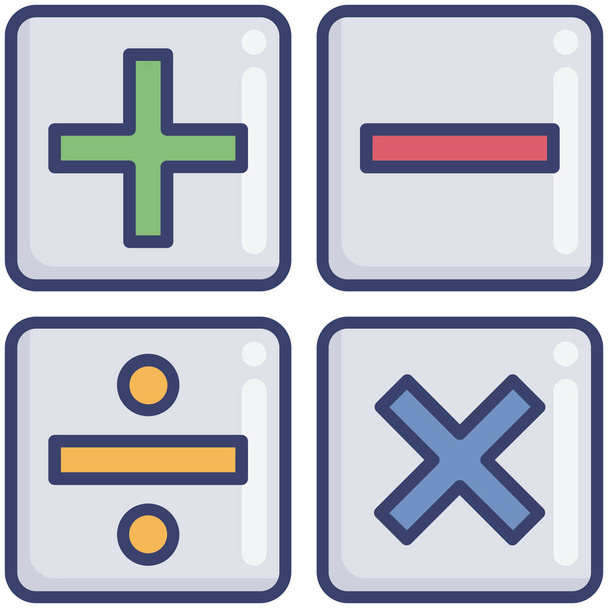 ikona algebra kalkul vzdělávání - Vektor, obrázek