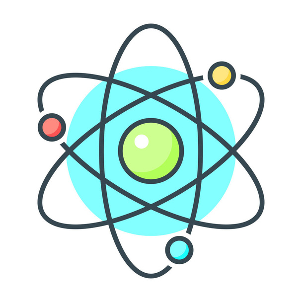 atoms core science icon in Filled outline style - Vector, imagen
