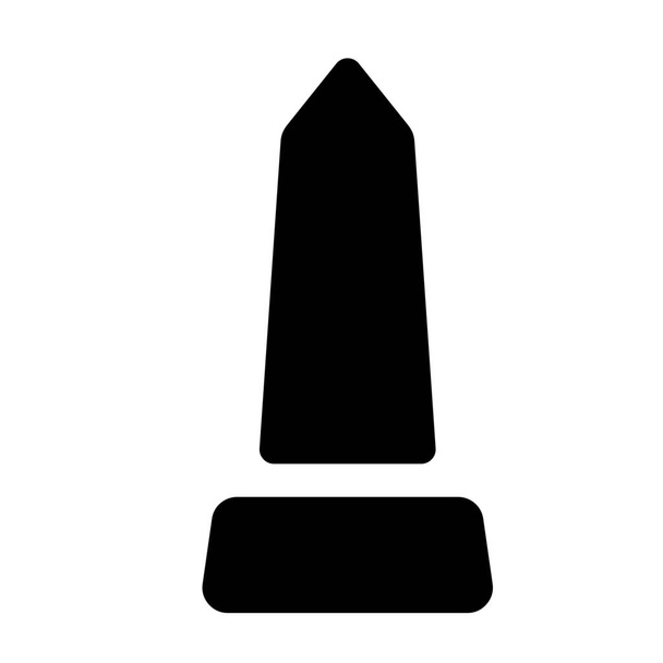 obelisco stella Icono sólido en estilo sólido - Vector, imagen