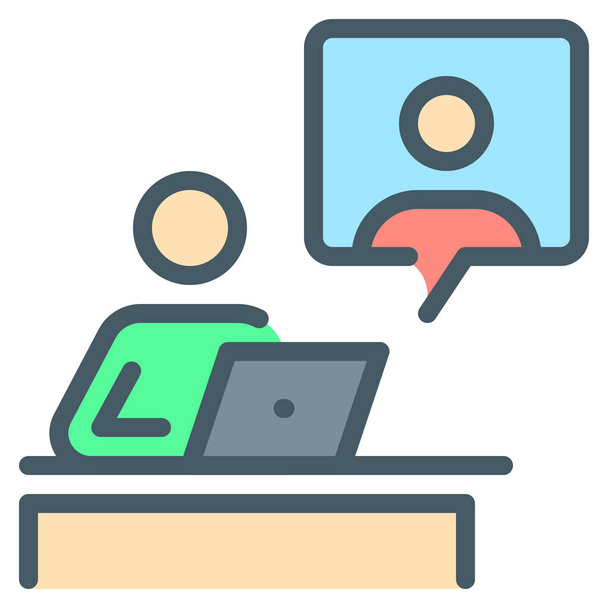 online work home icon - Vector, Image