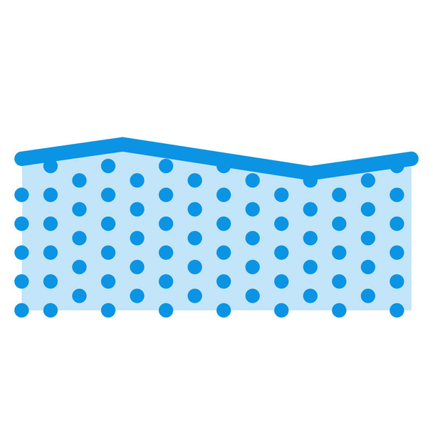 plain terrain graph icon in Filled outline style - Vector, Image
