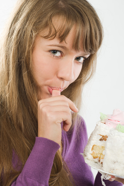 Beautiful girl with candy - Foto, afbeelding