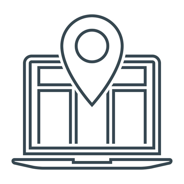 navigation web location icon in Outline style - Vector, Image
