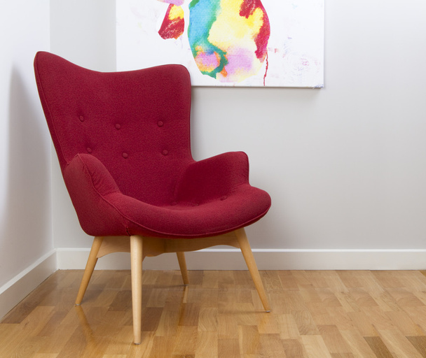 ρετρό vintage κλασικό κόκκινο καρέκλα - Φωτογραφία, εικόνα