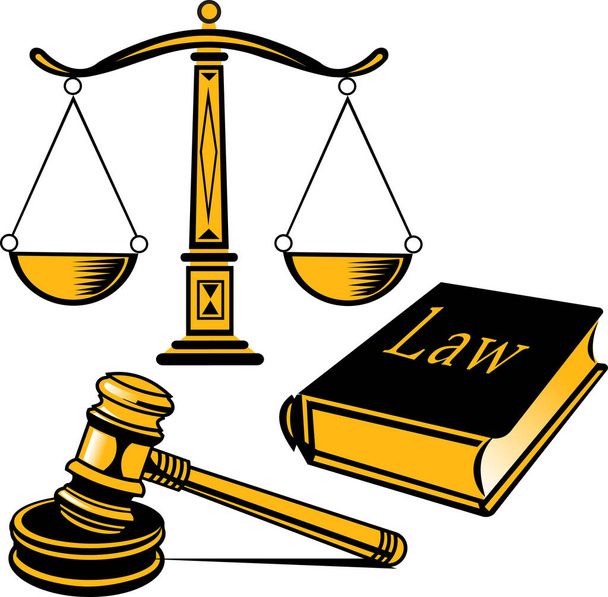 Escala de justiça escritório de advocacia - Vetor, Imagem