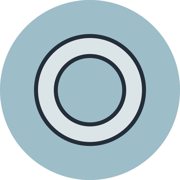 tömítés gyűrű shim ikon töltött körvonalas stílus - Vektor, kép