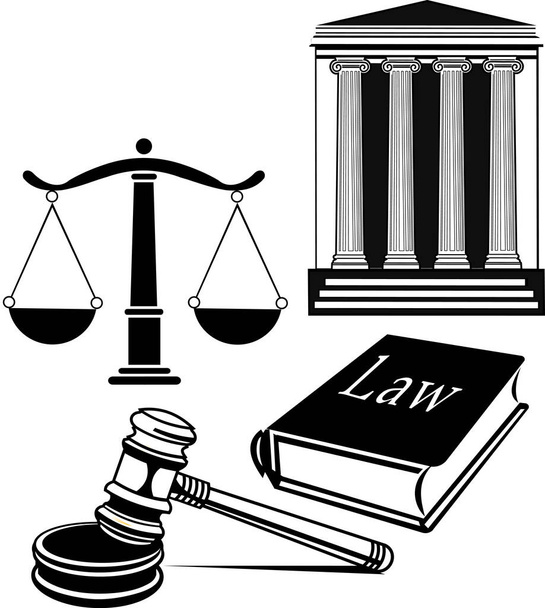 法律事務所規模裁判所 - ベクター画像
