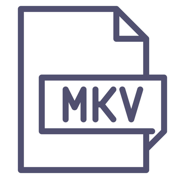 extensie mkv film pictogram in Bestanden & mappen categorie - Vector, afbeelding