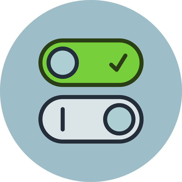 control settings toggle icon in Filled outline style - Vektor, obrázek