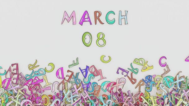 8 marzo data calendario calendario compleanno uso - Foto, immagini