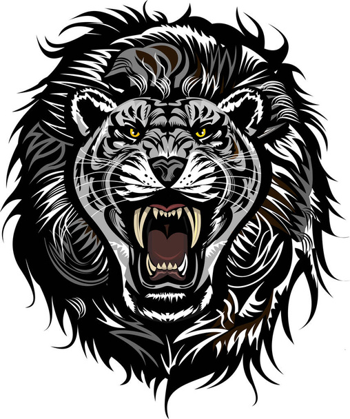 Lion attack Lion King  - Vector, Image