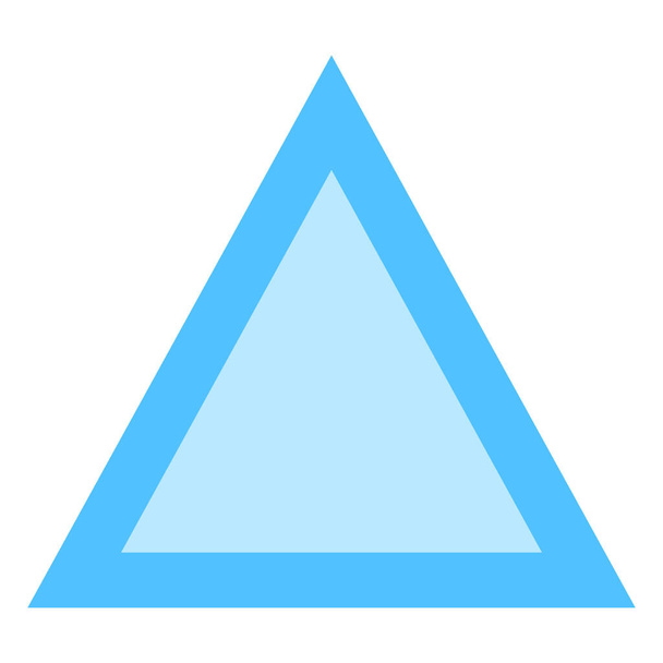 driehoek platte gebruikersinterface optimaal pictogram in platte stijl - Vector, afbeelding