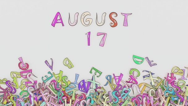 17 agosto calendario perplesso calendario mensile uso compleanno - Foto, immagini