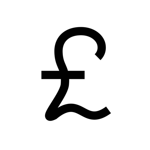 ícone de sinal de libra esterlina no estilo esboço - Vetor, Imagem