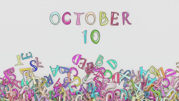 Október 10 zavaros születésnap naptári hónap menetrend használata - Fotó, kép