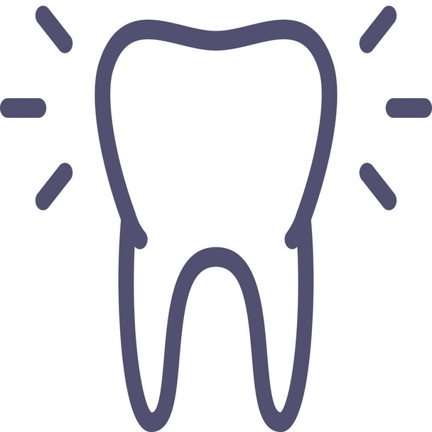 geneeskunde pijn tanden pictogram in contouren stijl - Vector, afbeelding