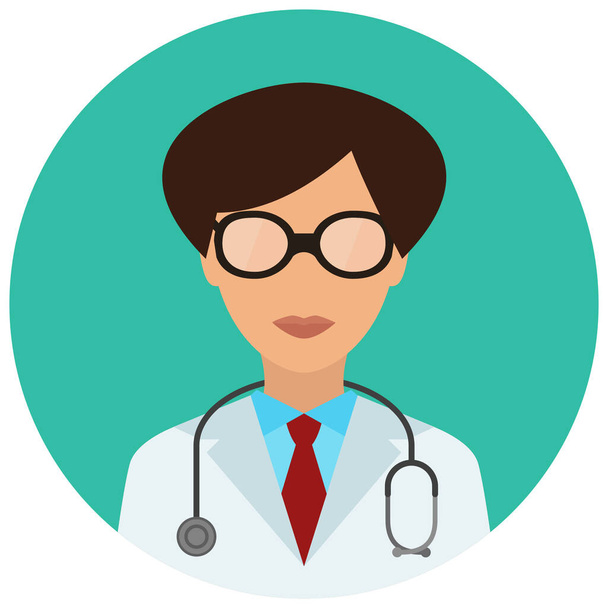 education, medical, resident, science, woman, healthcare, medicine icon from People of Medical, Education and Science - Vector, Image