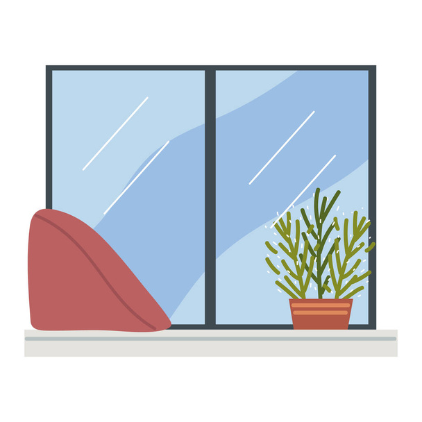 Fensterpolsterpflanze - Vektor, Bild
