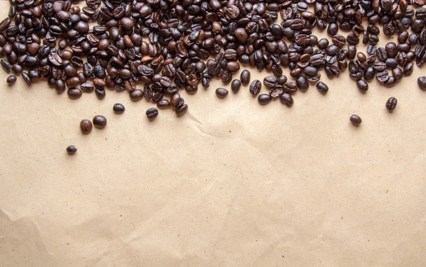 Coffee beans on wood background - Photo, Image