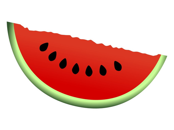 Scheibe Wassermelone - Vektor, Bild