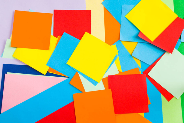 Sfondo di carta colorato, cartone e figure geometriche, color pastello - Foto, immagini