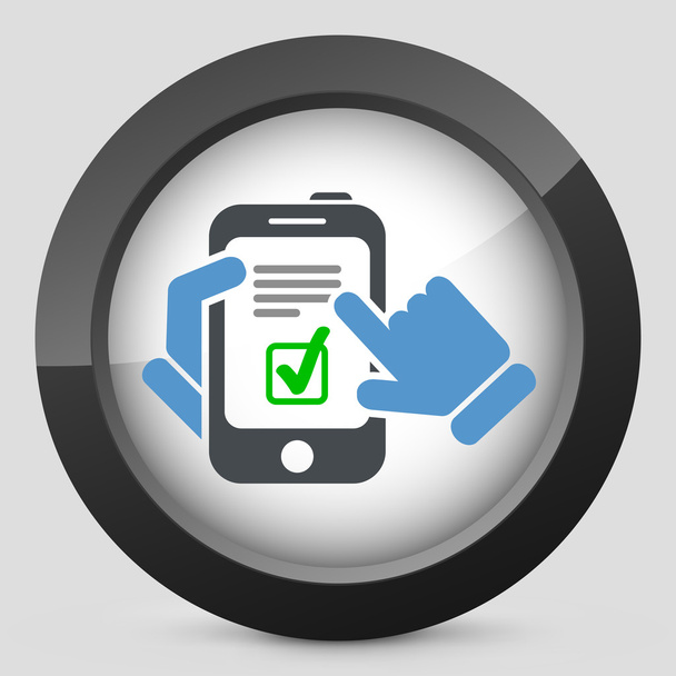 Checkmark menu on smartphone - Wektor, obraz