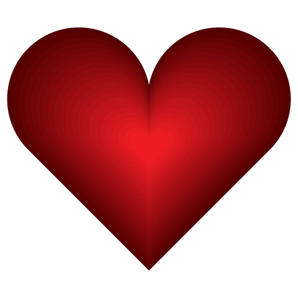 Heart shape vector. Heart icon, heart illustration - ベクター画像