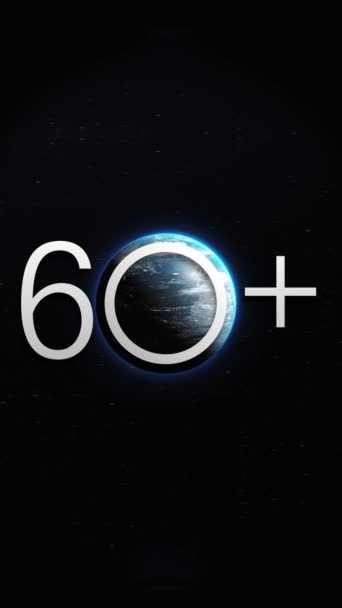 Földi óra ökológiai mozgás koncepció szimbólum. Függőleges videó - Felvétel, videó