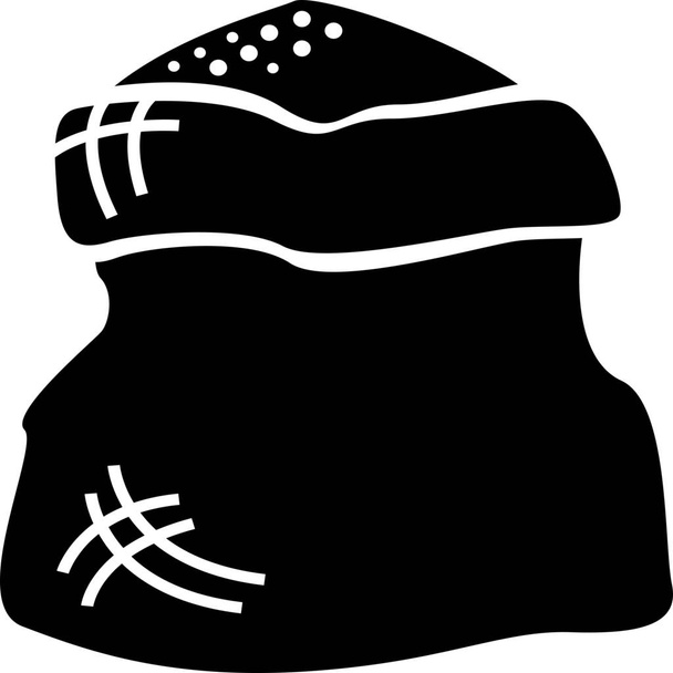 agriculture bag bean icon in Solid style - Vektor, obrázek