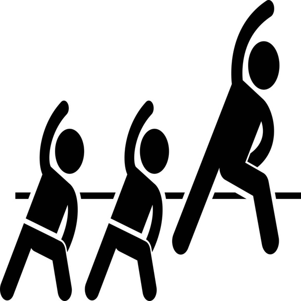 exercise exercising physical education icon in Solid style - Vector, imagen