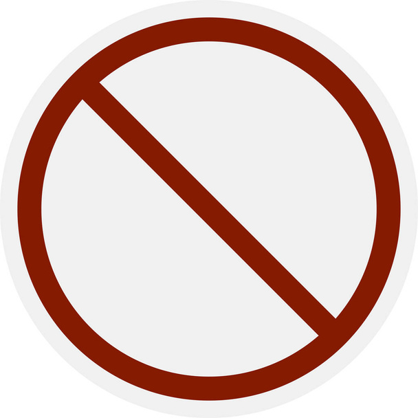 area do not no icon in Flat style - Vector, Image