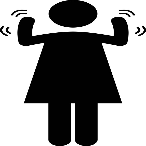 body calm down girl icon in Solid style - Vettoriali, immagini