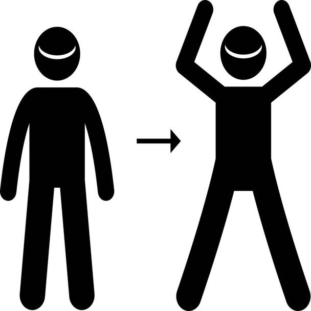 exercise jumping jumping jacks icon in Solid style - Vector, Image