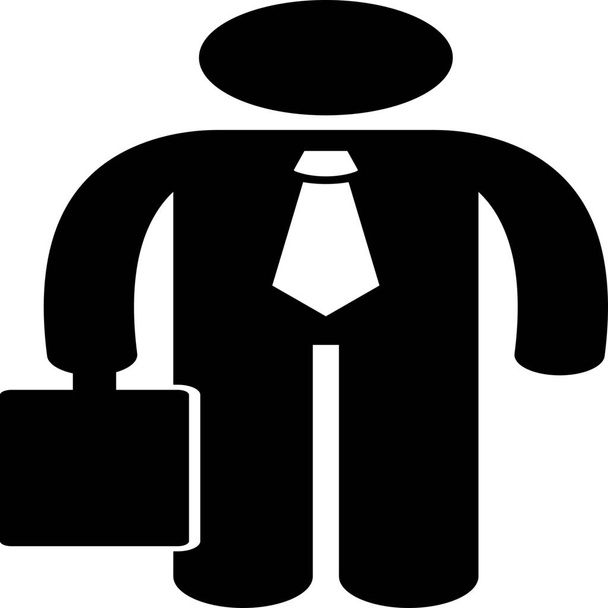 business foreigner man icon in Solid style - Vector, afbeelding