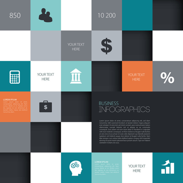 Info graphic squares template. Vector illustration - Vector, afbeelding