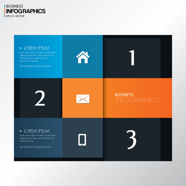 Modern design template in bright colors  - can be used for infographics - Wektor, obraz