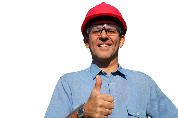 Successful Engineer Showing Ok Sign - Photo, Image