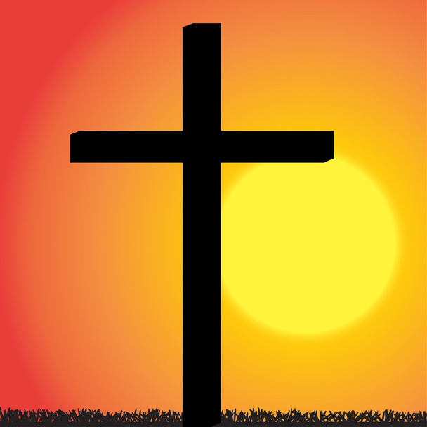 Vector silhouette of the cross. - Vector, Image