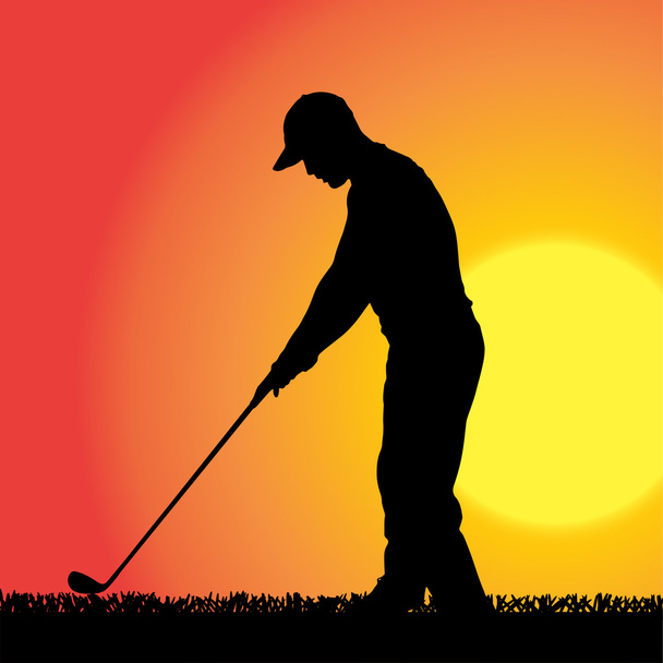 Silhouette vectorielle d'un homme qui joue au golf
. - Vecteur, image