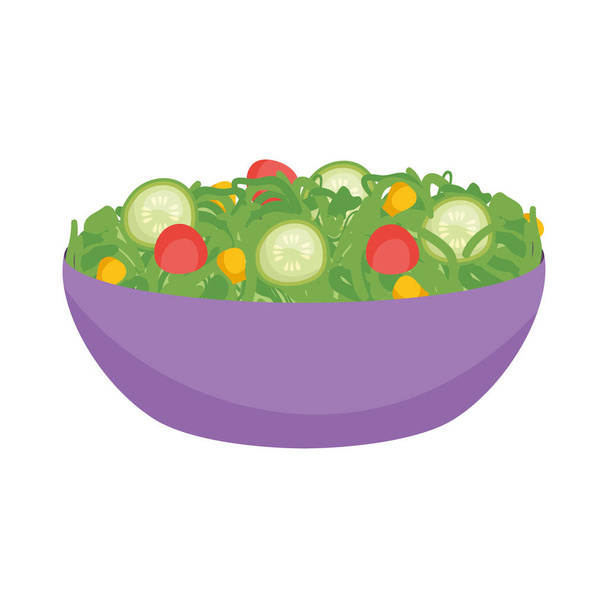 desenho tigela salada - Vetor, Imagem