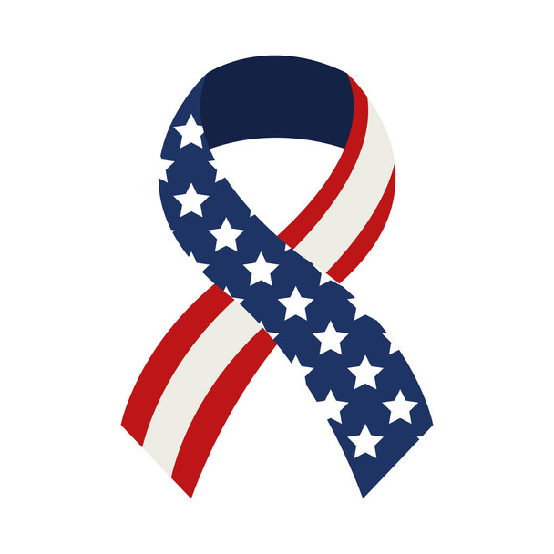 κορδέλα σημαίας ΗΠΑ - Διάνυσμα, εικόνα