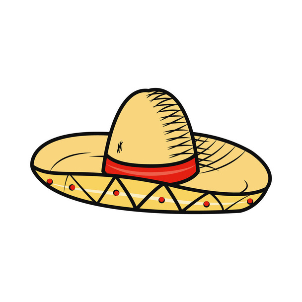 mexikói kalap ikon - Vektor, kép