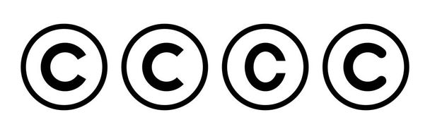 Szerzői jogi ikon készlet. szerzői jogi szimbólumok - Vektor, kép