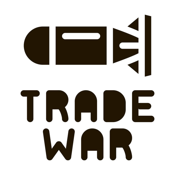 ícone de guerra comercial Vector Glyph Ilustração - Vetor, Imagem