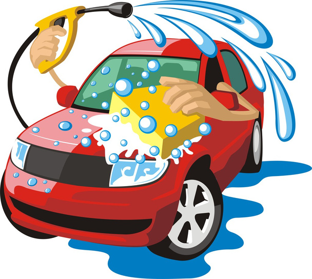 Mycie samochodów - Wektor, obraz