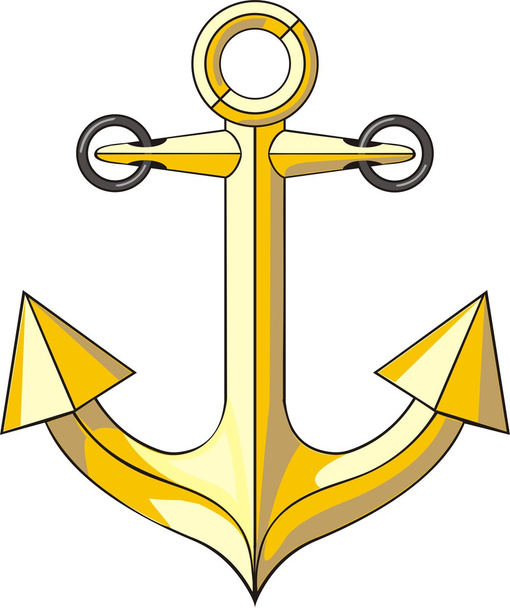 Golden anchor - Vector, Image