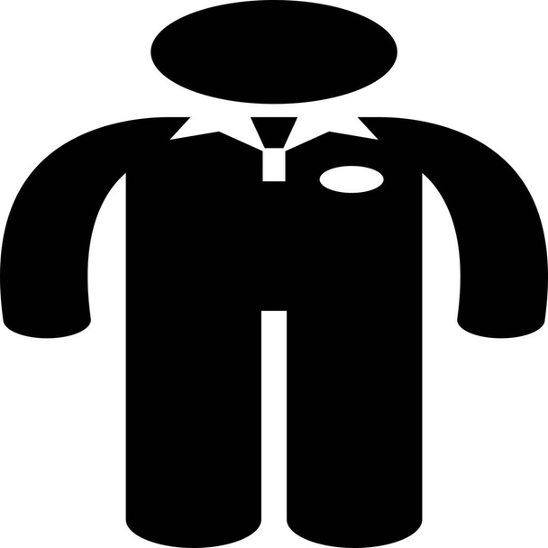 apparel attire employee icon in Solid style - Vetor, Imagem