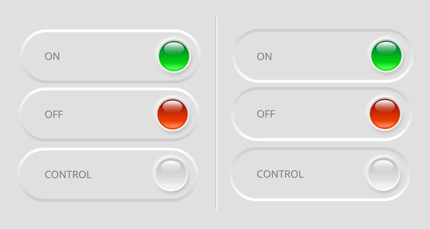 switch buttons with controls - Vetor, Imagem